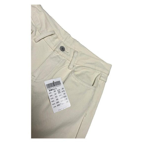 J Galt USA Brandy Melville Bell Bottom Flare Designer Denim Jeans in Cream - S - Picture 3 of 5